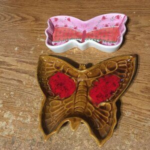 MARCIA OF CALIFORNIA PLATE AND BUTTERFLY DISH